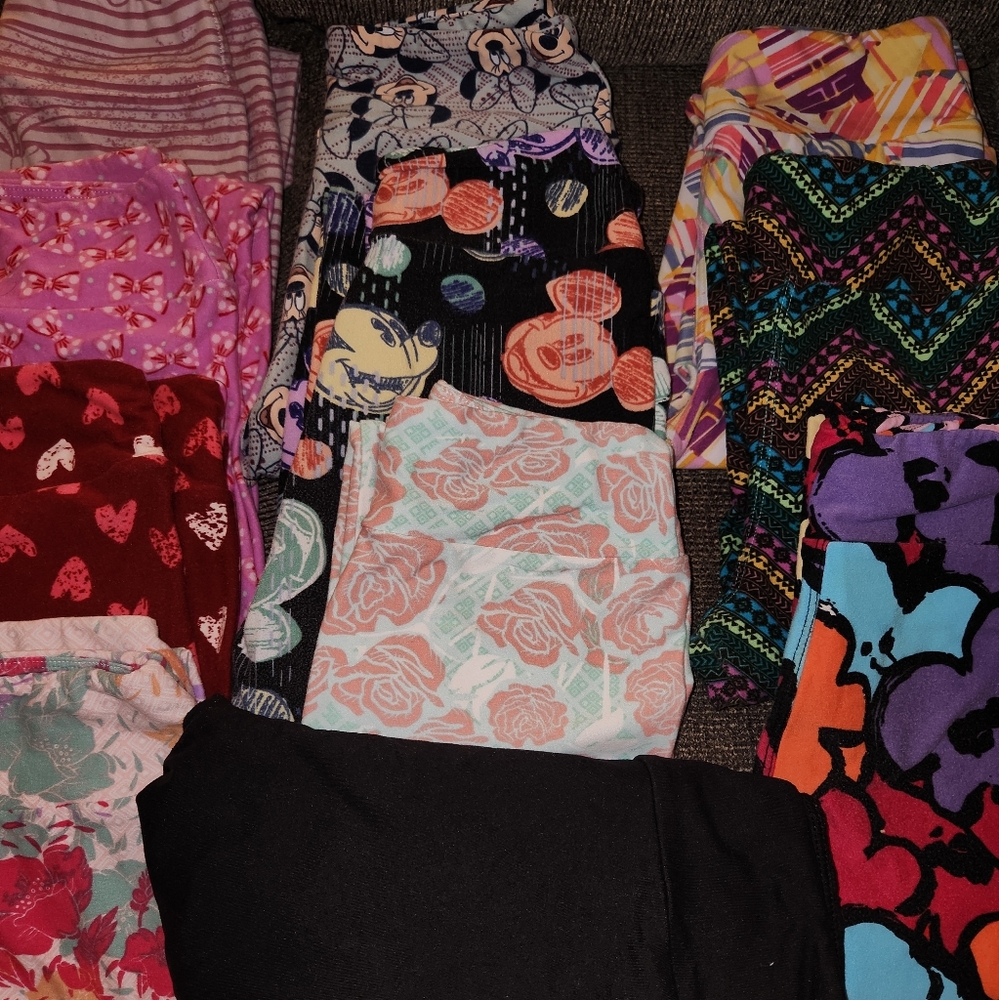 12 Lularoe leggings -Tween size
